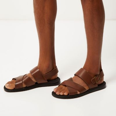 Brown back strap sandals